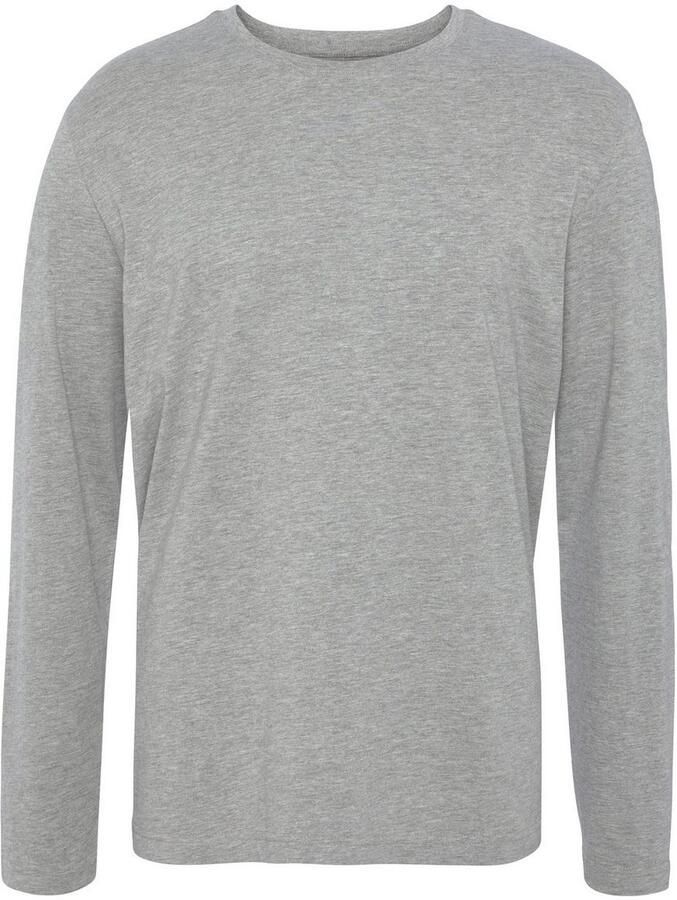 Man's World Shirt met lange mouwen Nieuwe kleur ! Lange mouwen effen van katoen in 3-pack (3-delig Set van 3)