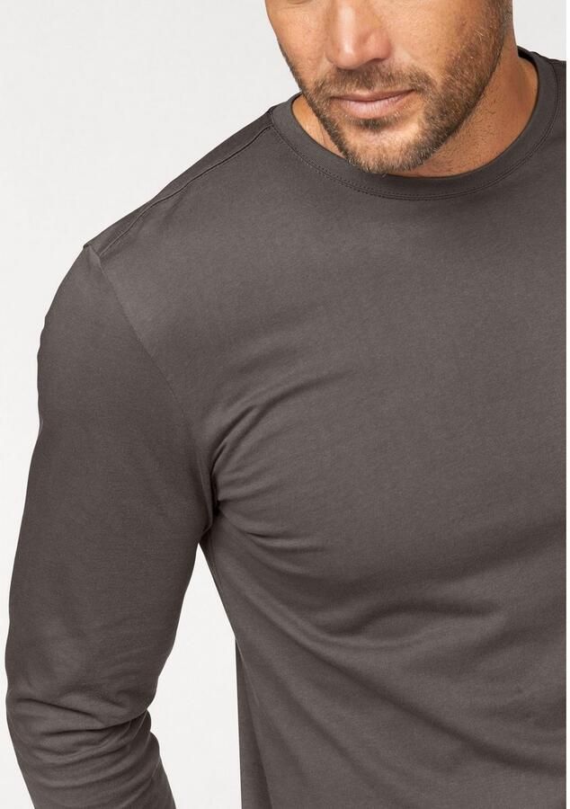 Man's World Shirt met lange mouwen Nieuwe kleur ! Lange mouwen effen van katoen in 3-pack (3-delig Set van 3) - Foto 5