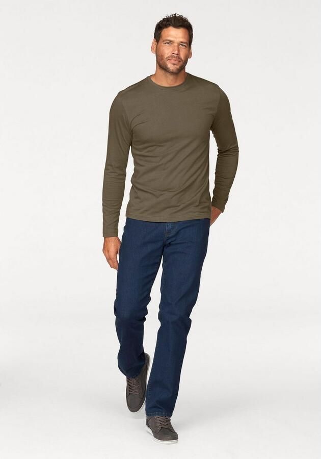 Man's World Shirt met lange mouwen Nieuwe kleur ! Lange mouwen effen van katoen in 3-pack (3-delig Set van 3) - Foto 8