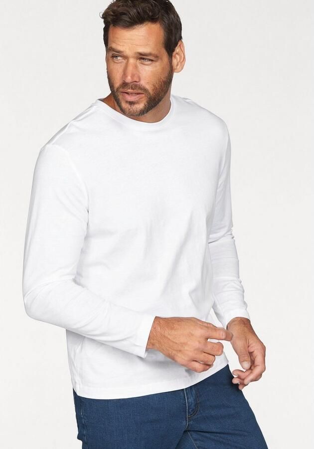 Man's World Shirt met lange mouwen Nieuwe kleur ! Lange mouwen effen van katoen in 3-pack (3-delig Set van 3) - Foto 7