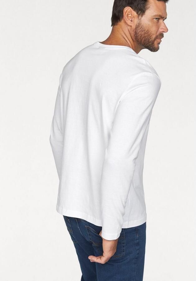 Man's World Shirt met lange mouwen Nieuwe kleur ! Lange mouwen effen van katoen in 3-pack (3-delig Set van 3) - Foto 4