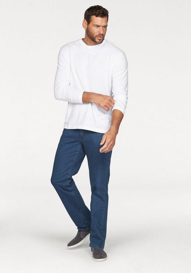 Man's World Shirt met lange mouwen Nieuwe kleur ! Lange mouwen effen van katoen in 3-pack (3-delig Set van 3) - Foto 5