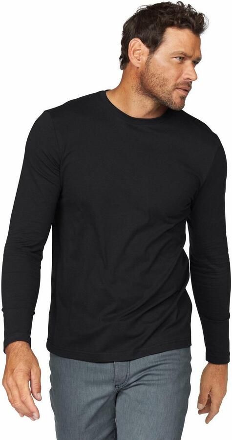 Man's World Shirt met lange mouwen Nieuwe kleur ! Lange mouwen effen van katoen in 3-pack (3-delig Set van 3) - Foto 6