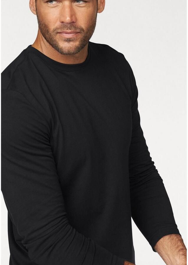 Man's World Shirt met lange mouwen Nieuwe kleur ! Lange mouwen effen van katoen in 3-pack (3-delig Set van 3) - Foto 2