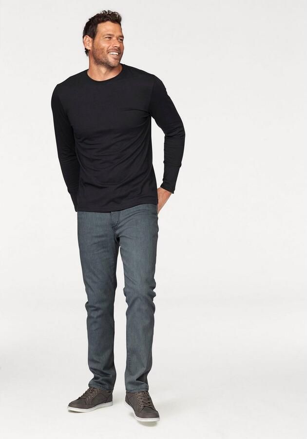 Man's World Shirt met lange mouwen Nieuwe kleur ! Lange mouwen effen van katoen in 3-pack (3-delig Set van 3) - Foto 4