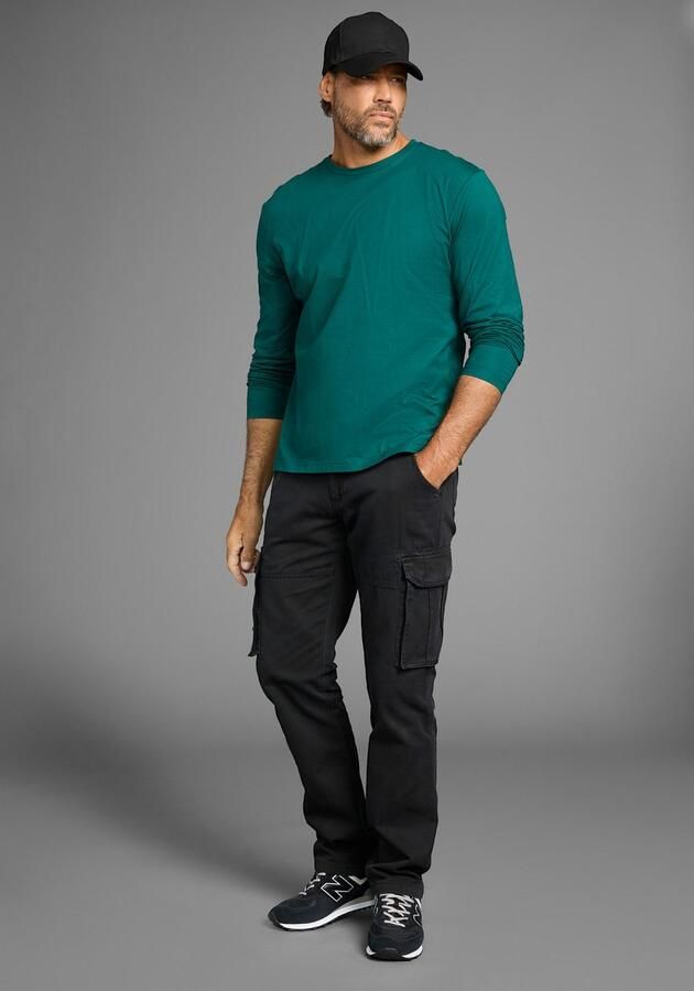 Man's World Shirt met lange mouwen Nieuwe kleur ! Lange mouwen effen van katoen in 3-pack (3-delig Set van 3) - Foto 5