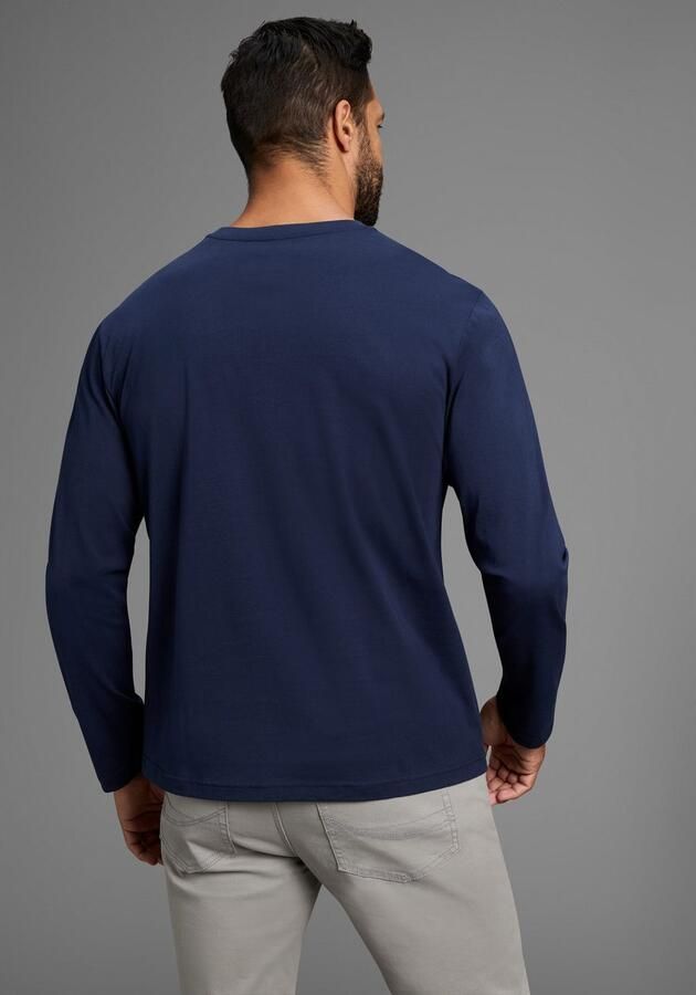 Man's World Shirt met lange mouwen Nieuwe kleur ! Lange mouwen effen van katoen in 3-pack (3-delig Set van 3) - Foto 3