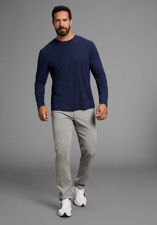 Man's World Shirt met lange mouwen Nieuwe kleur ! Lange mouwen effen van katoen in 3-pack (3-delig Set van 3) - Foto 4