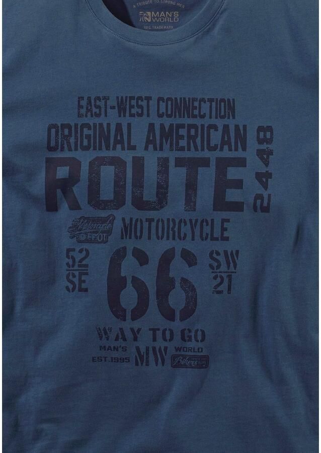 Man's World Shirt met ronde hals korte mouwen casual pasvorm bedrukt ronde hals - Foto 9