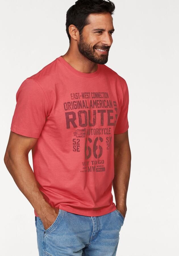 Man's World Shirt met ronde hals korte mouwen casual pasvorm bedrukt ronde hals - Foto 8