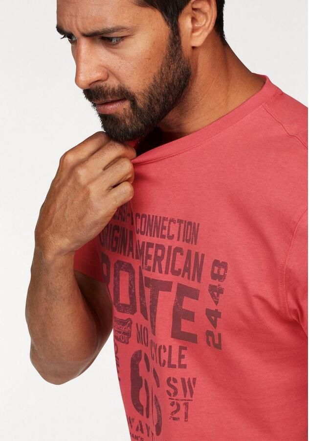 Man's World Shirt met ronde hals korte mouwen casual pasvorm bedrukt ronde hals - Foto 3