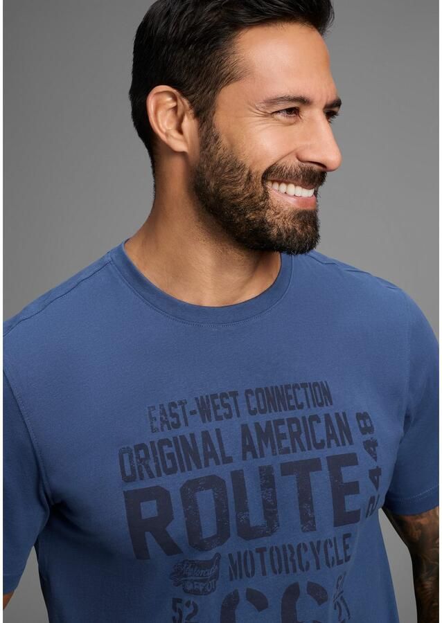 Man's World Shirt met ronde hals korte mouwen casual pasvorm bedrukt ronde hals - Foto 4