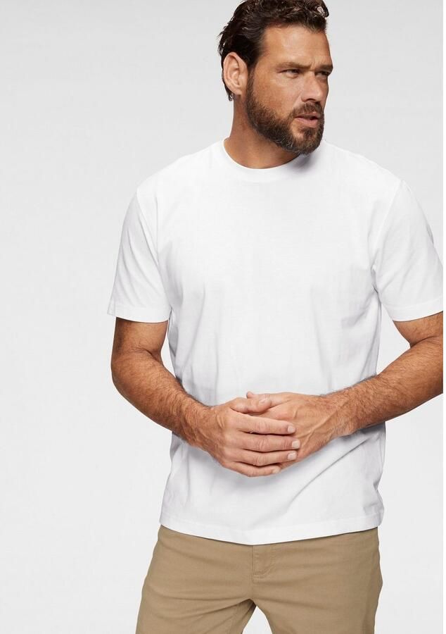 Man's World Shirt met ronde hals Korte mouwen regular fit effen ronde hals van katoen (5-delig Set van 5) - Foto 2