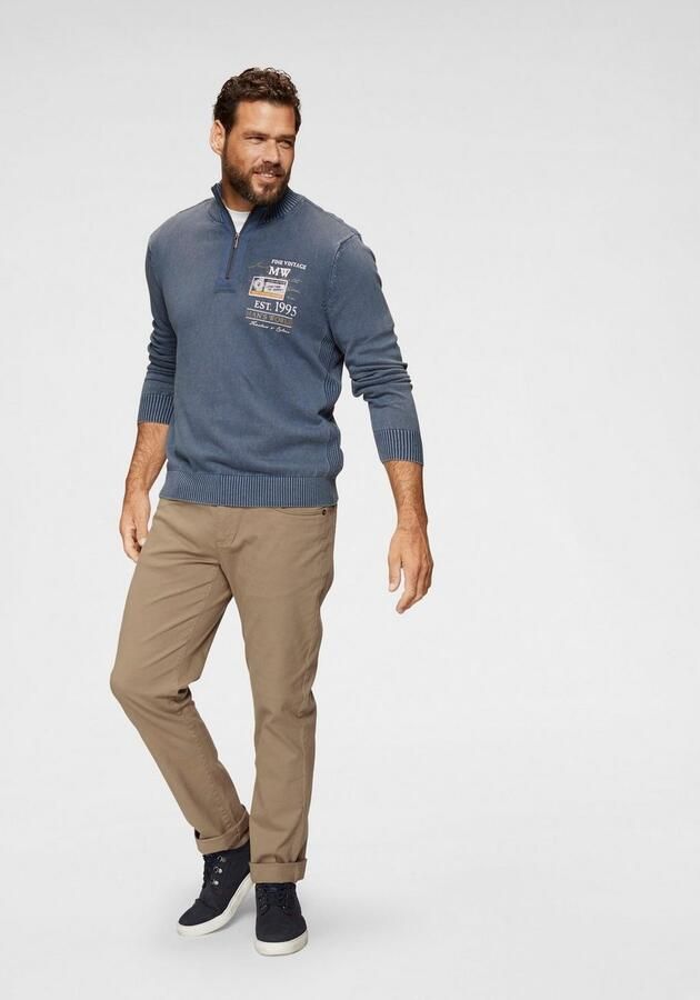 Man's World Shirt met ronde hals Korte mouwen regular fit effen ronde hals van katoen (5-delig Set van 5) - Foto 7