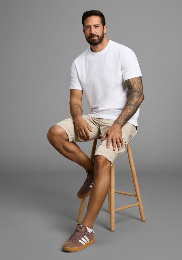 Man's World Shirt met ronde hals Nieuwe collectie! met contrasterende inzet aan de halslijn (2 stuks) - Foto 5