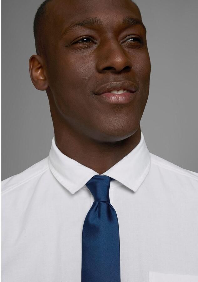 Man's World Stropdas in klassieke kleuren & slim-breedte nieuwe kleuren bordeaux & petrol