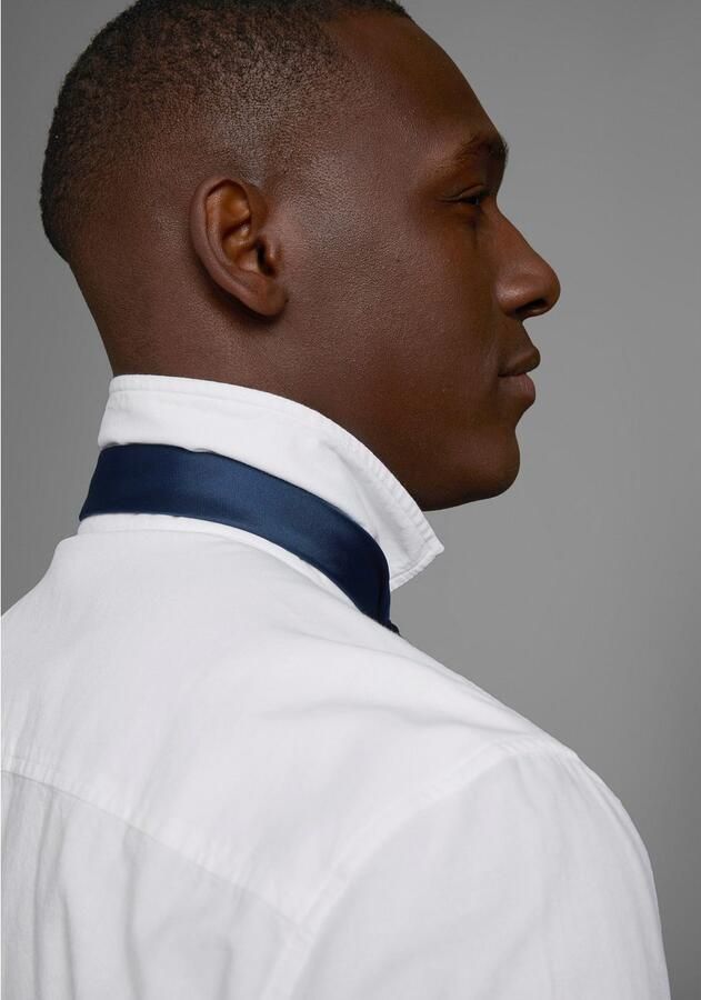 Man's World Stropdas in klassieke kleuren & slim-breedte nieuwe kleuren bordeaux & petrol - Foto 2