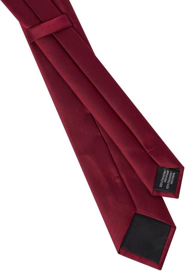 Man's World Stropdas in klassieke kleuren & slim-breedte nieuwe kleuren bordeaux & petrol - Foto 5