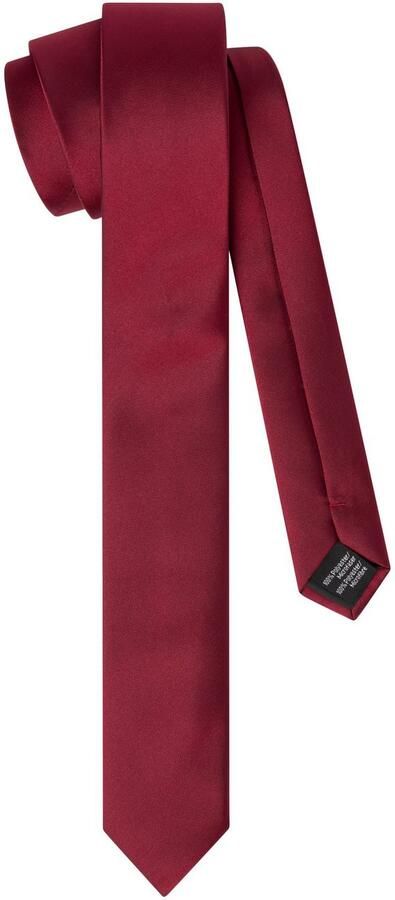 Man's World Stropdas in klassieke kleuren & slim-breedte nieuwe kleuren bordeaux & petrol - Foto 4