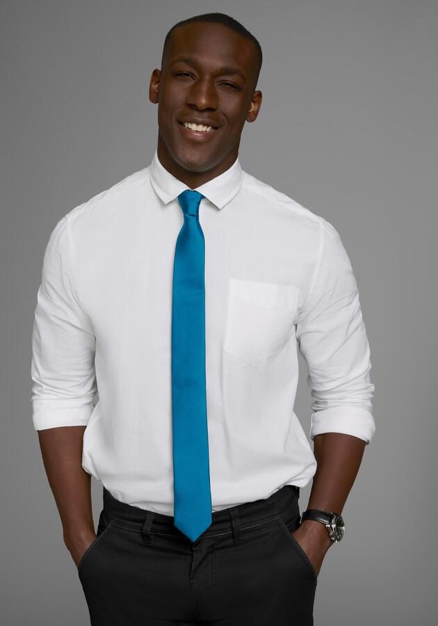 Man's World Stropdas in klassieke kleuren & slim-breedte nieuwe kleuren bordeaux & petrol