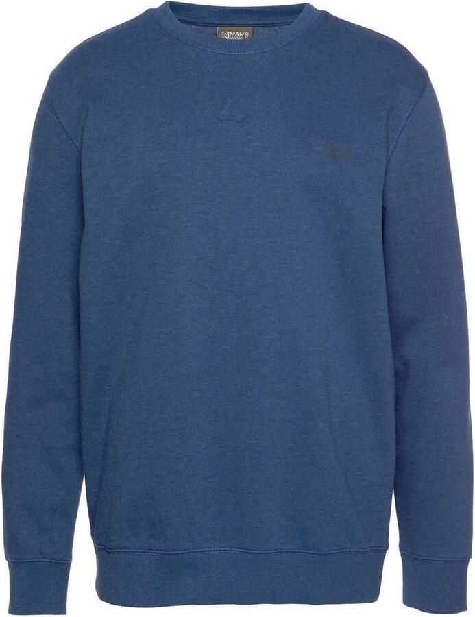Man's World Sweatshirt Lange mouwen basic-stijl effen ronde hals