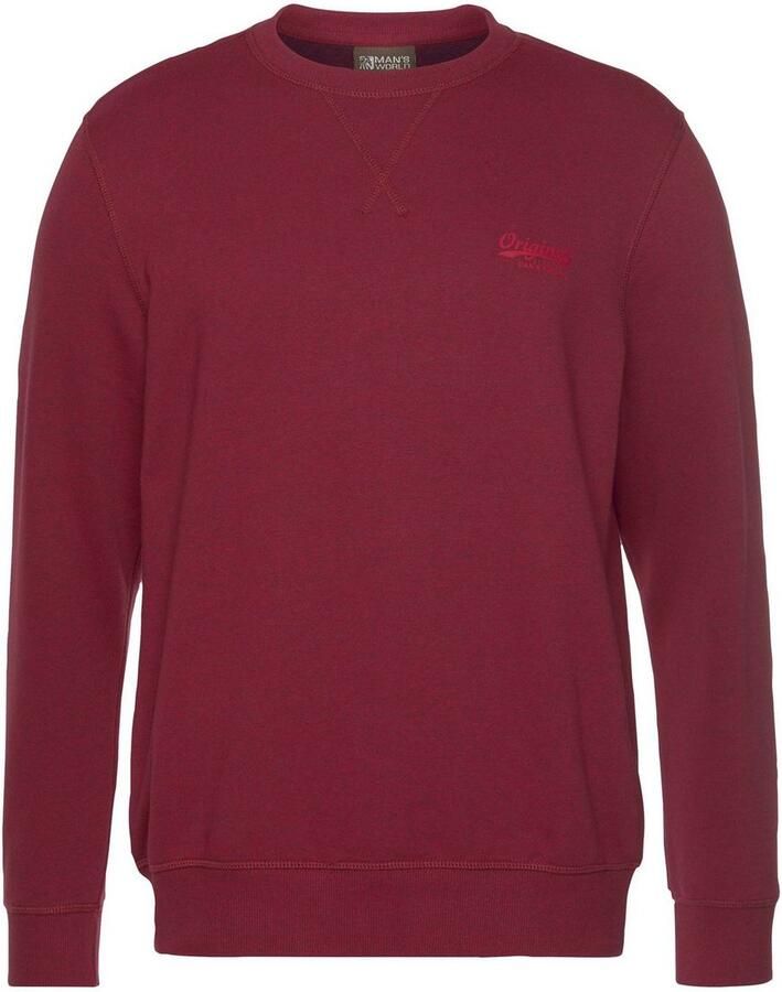 Man's World Sweatshirt Lange mouwen basic-stijl effen ronde hals