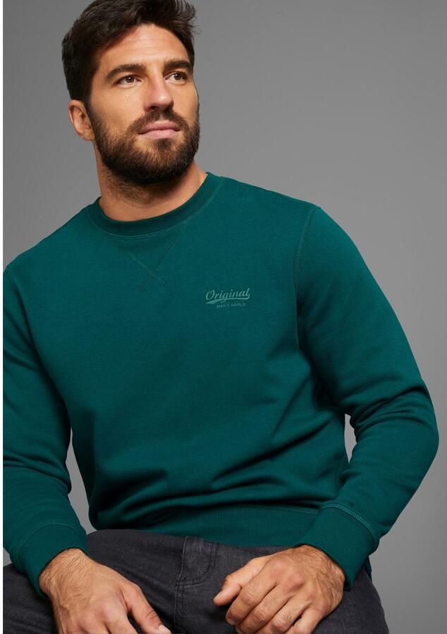 Man's World Sweatshirt Lange mouwen basic-stijl effen ronde hals - Foto 2