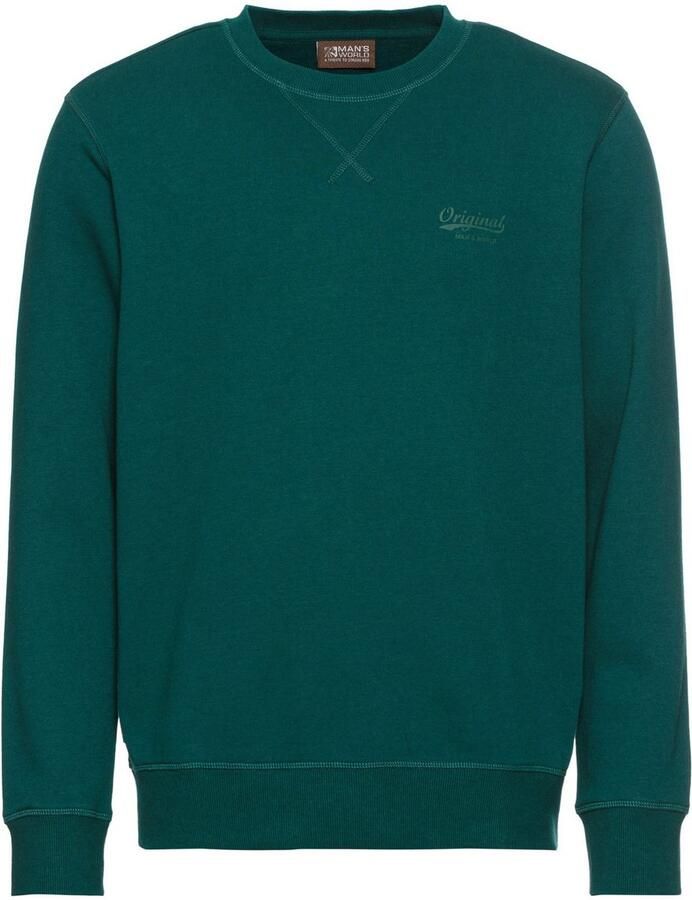Man's World Sweatshirt Lange mouwen basic-stijl effen ronde hals