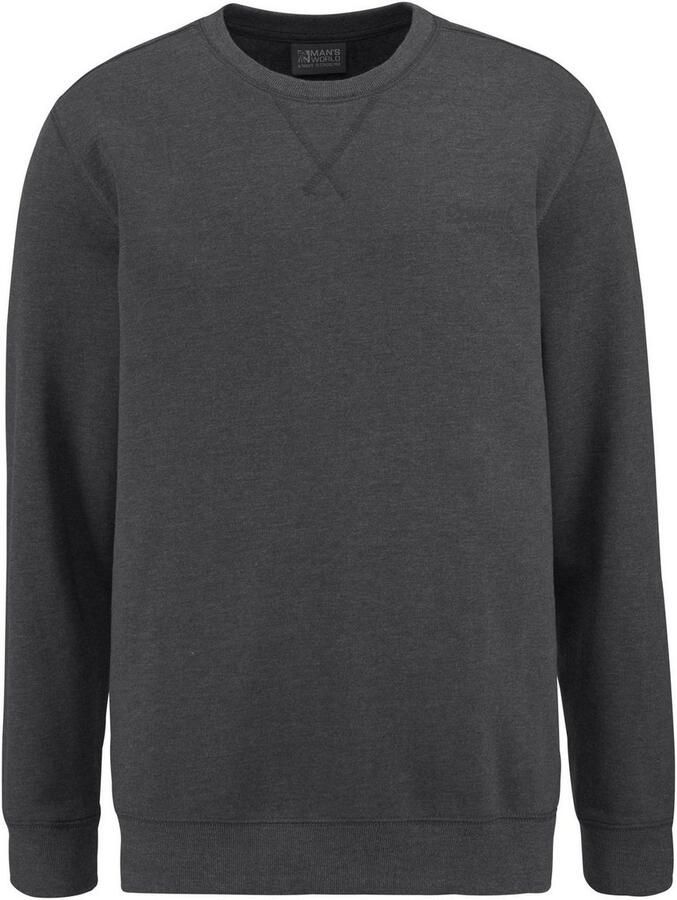 Man's World Sweatshirt Lange mouwen basic-stijl effen ronde hals