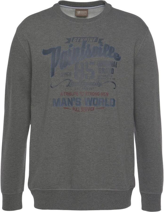 Man's World Sweatshirt Lange mouwen casual print ronde hals van katoenmix