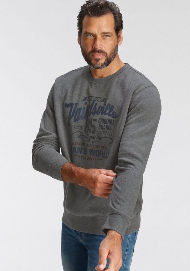 Man's World Sweatshirt Lange mouwen casual print ronde hals van katoenmix - Foto 3