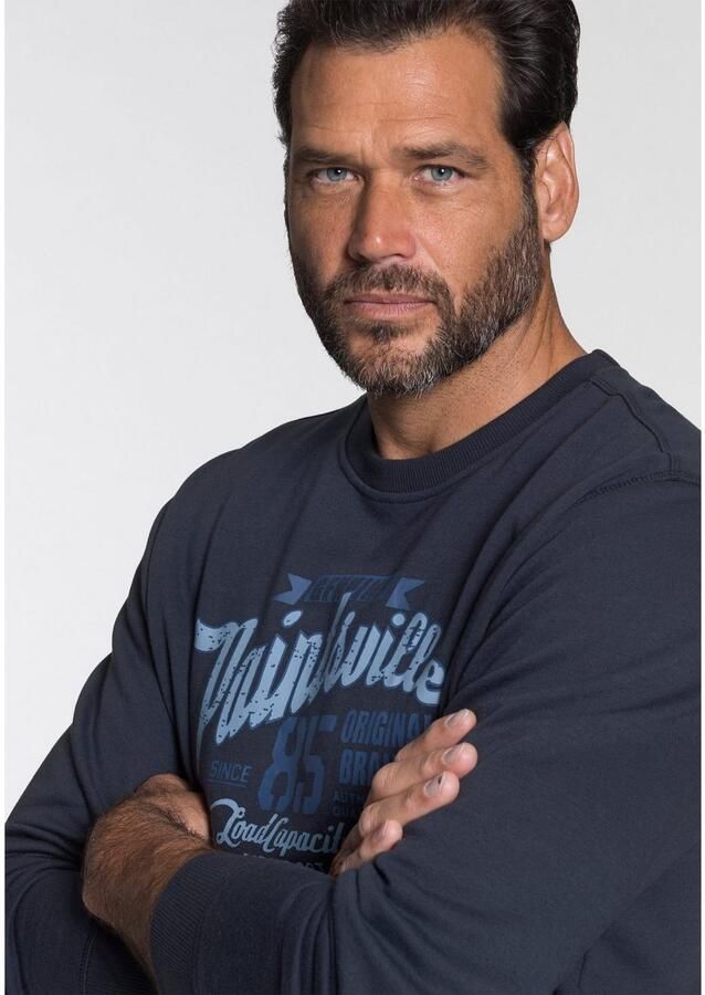 Man's World Sweatshirt Lange mouwen casual print ronde hals van katoenmix - Foto 2