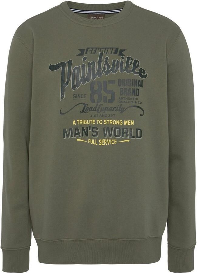 Man's World Sweatshirt Lange mouwen casual print ronde hals van katoenmix
