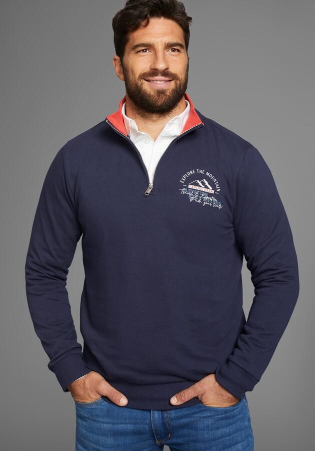 Man's World Sweatshirt met contrasterende kraag nieuwe kleuren - Foto 6