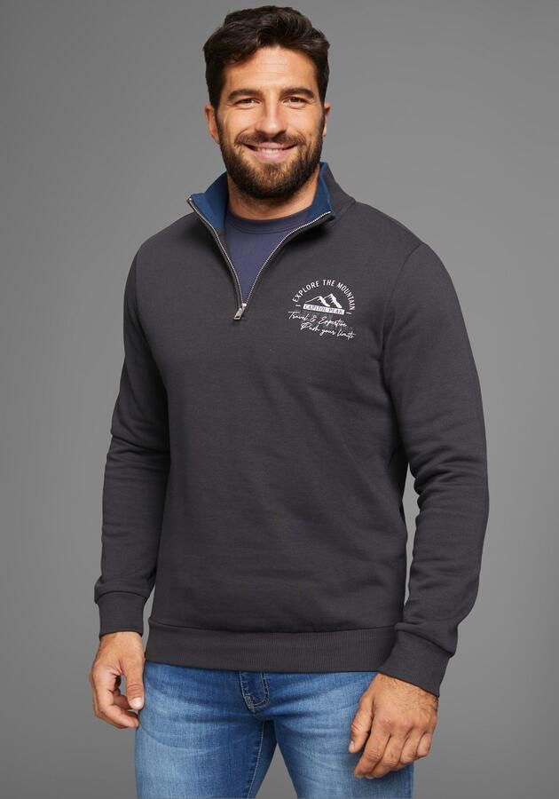 Man's World Sweatshirt met contrasterende kraag nieuwe kleuren - Foto 6