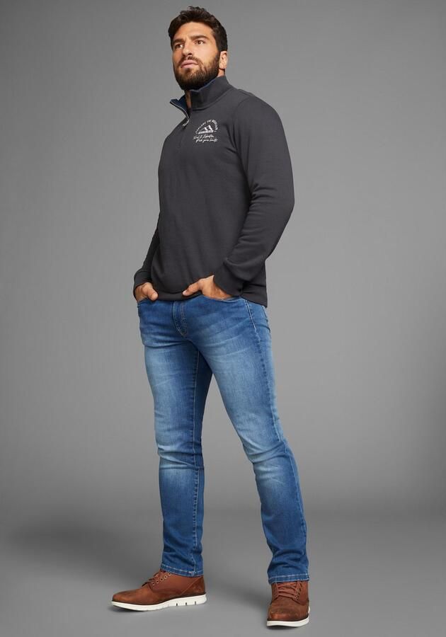 Man's World Sweatshirt met contrasterende kraag nieuwe kleuren - Foto 4