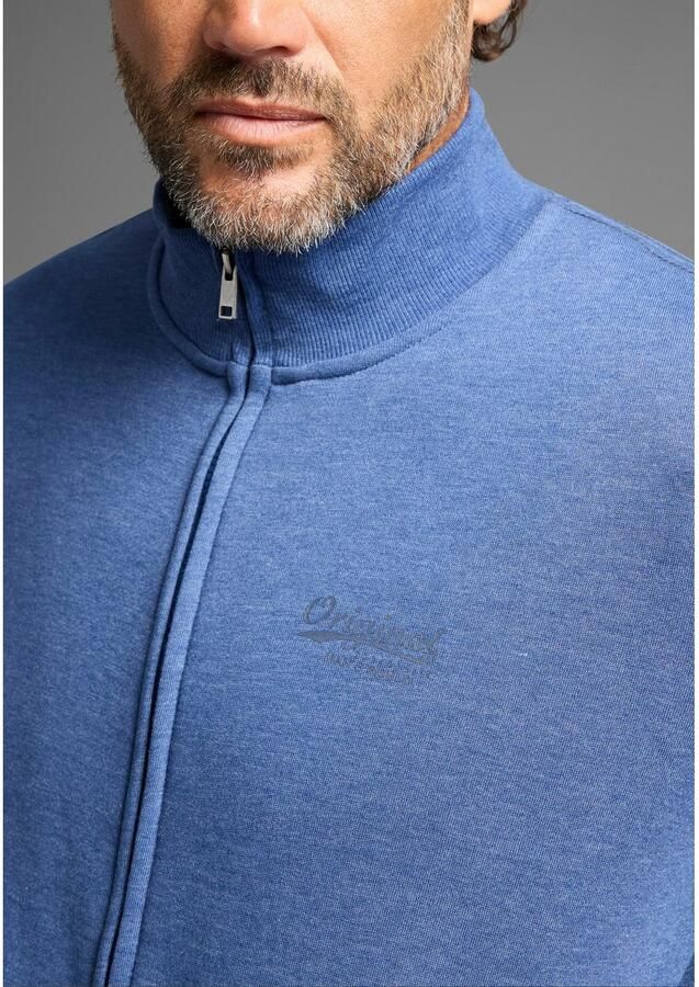 Man's World Sweatvest Opstaande kraag en subtiele logo-opdruk - Foto 2