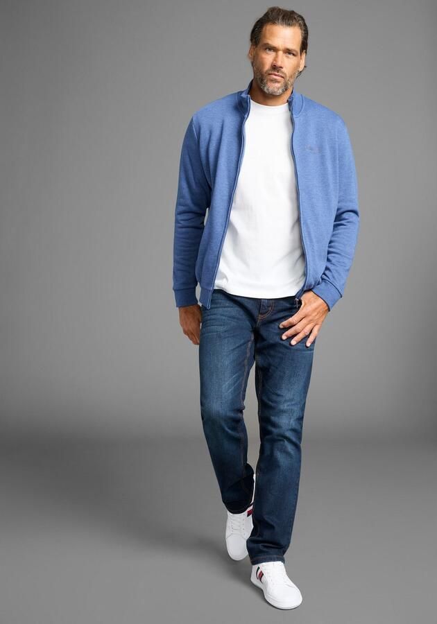 Man's World Sweatvest Opstaande kraag en subtiele logo-opdruk - Foto 3