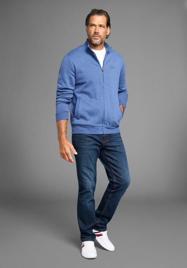 Man's World Sweatvest Opstaande kraag en subtiele logo-opdruk - Foto 4