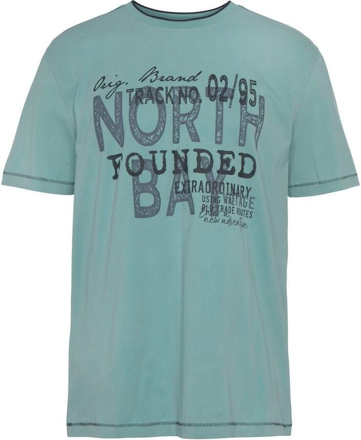 Man's World T-shirt Korte mouw casual pasvorm met coole print ronde hals