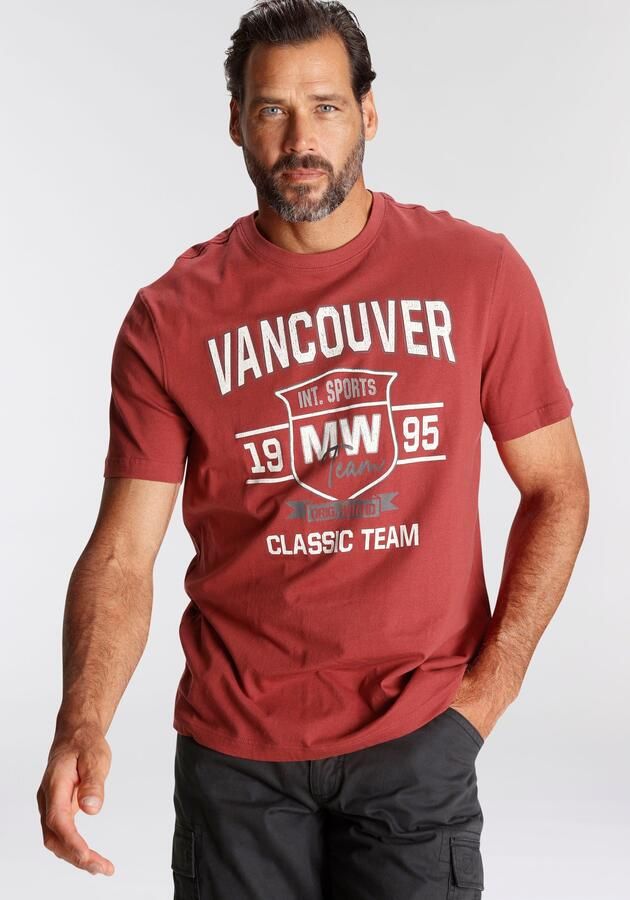 Man's World T-shirt Korte mouwen bedrukt ronde hals van katoen - Foto 7