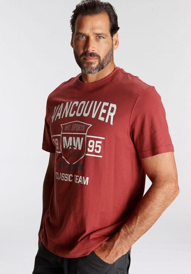 Man's World T-shirt Korte mouwen bedrukt ronde hals van katoen - Foto 4