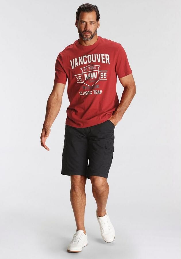 Man's World T-shirt Korte mouwen bedrukt ronde hals van katoen - Foto 6