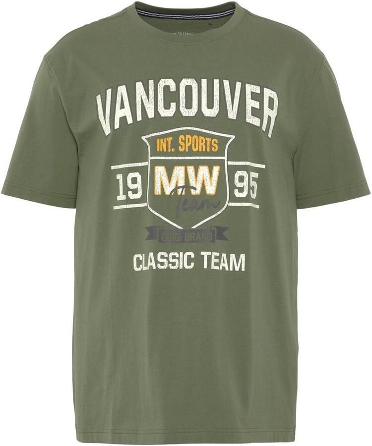 Man's World T-shirt Korte mouwen bedrukt ronde hals van katoen