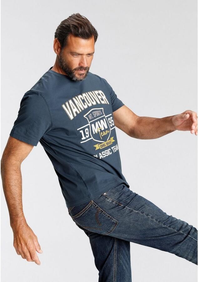 Man's World T-shirt Korte mouwen bedrukt ronde hals van katoen - Foto 3