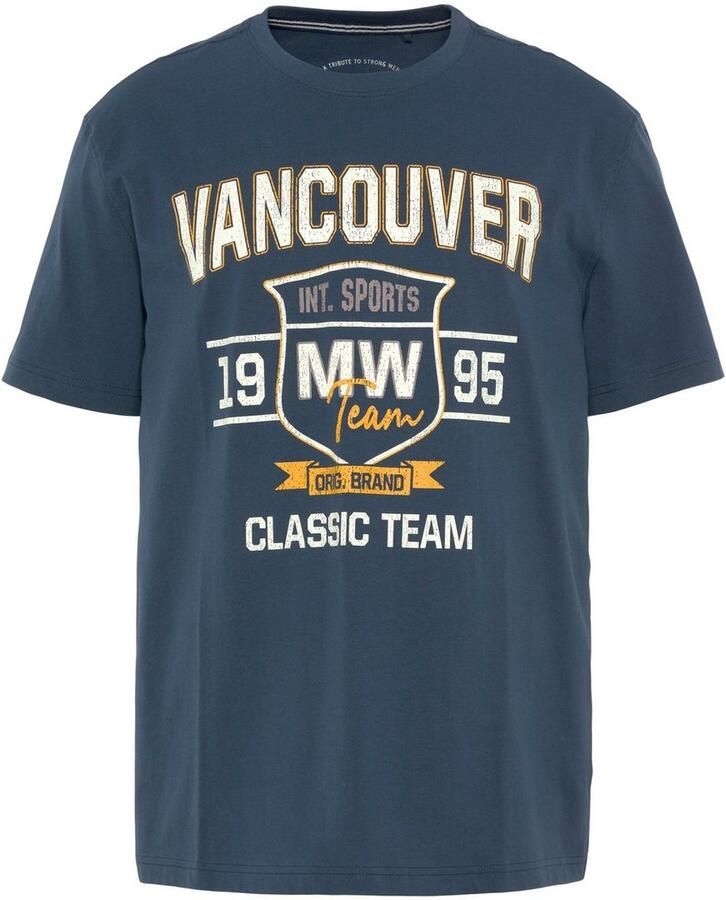 Man's World T-shirt Korte mouwen bedrukt ronde hals van katoen