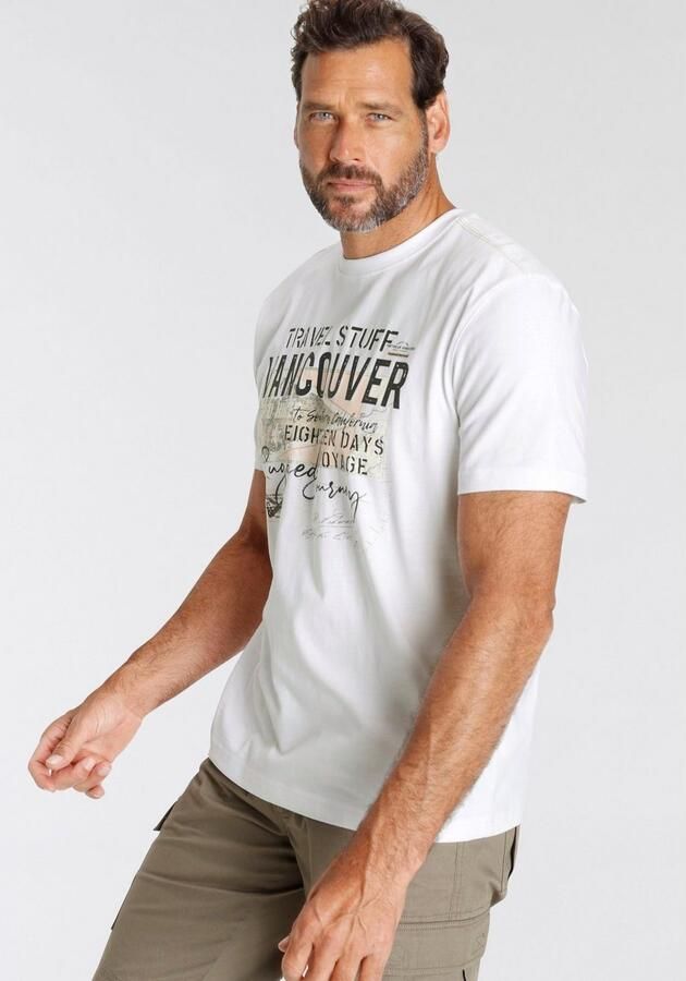 Man's World T-shirt Korte mouwen bedrukt ronde hals van rekbare jersey stof - Foto 4