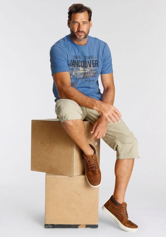 Man's World T-shirt Korte mouwen bedrukt ronde hals van rekbare jersey stof - Foto 6