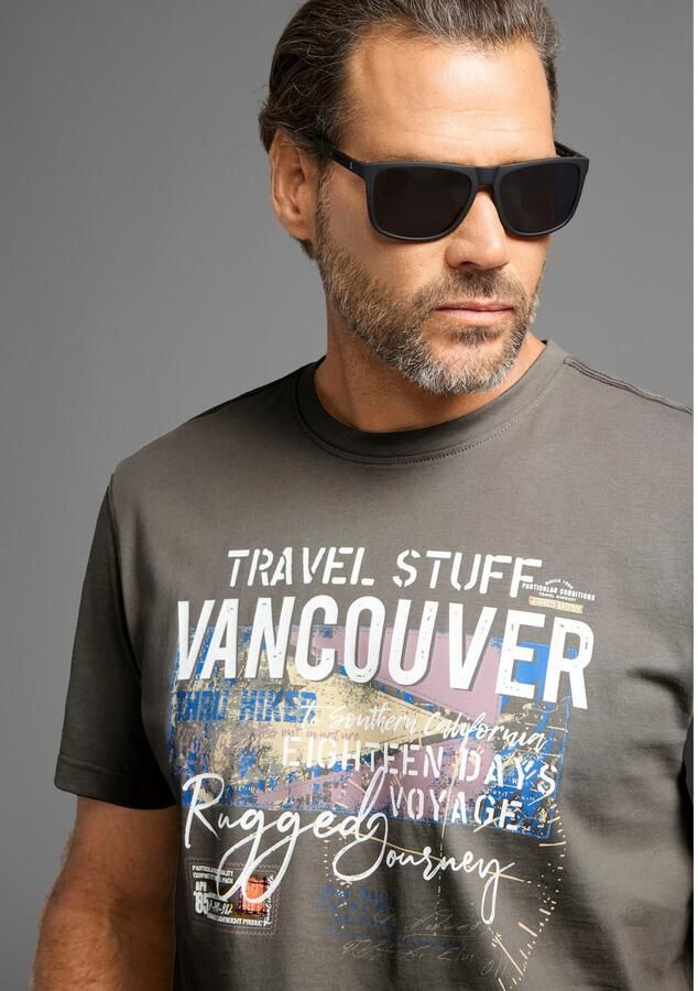 Man's World T-shirt Korte mouwen bedrukt ronde hals van rekbare jersey stof - Foto 3