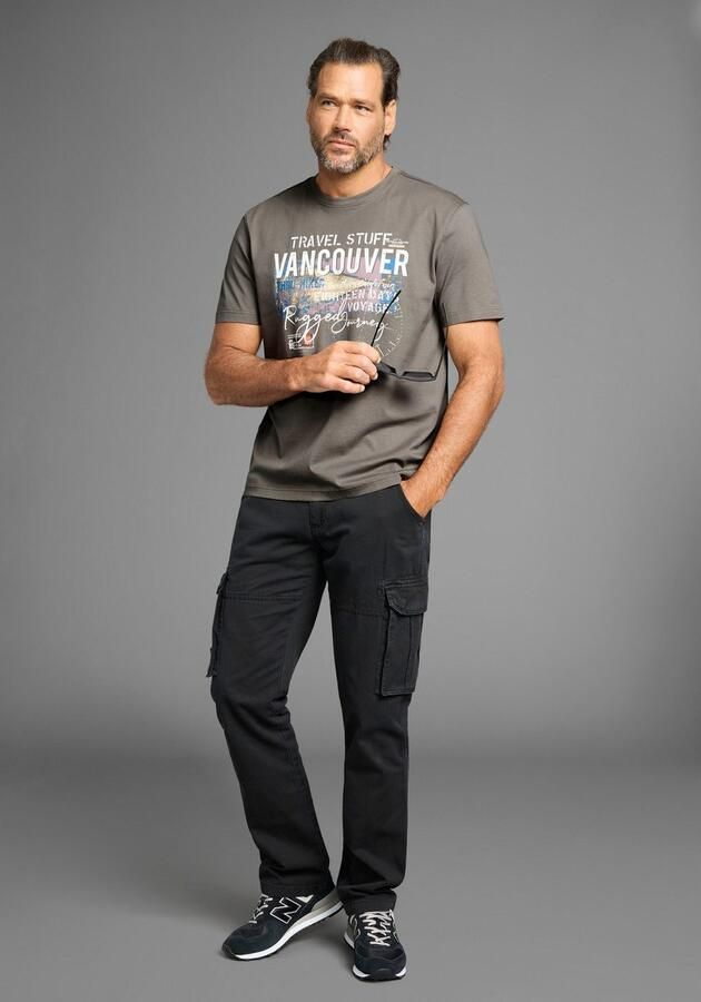 Man's World T-shirt Korte mouwen bedrukt ronde hals van rekbare jersey stof - Foto 4